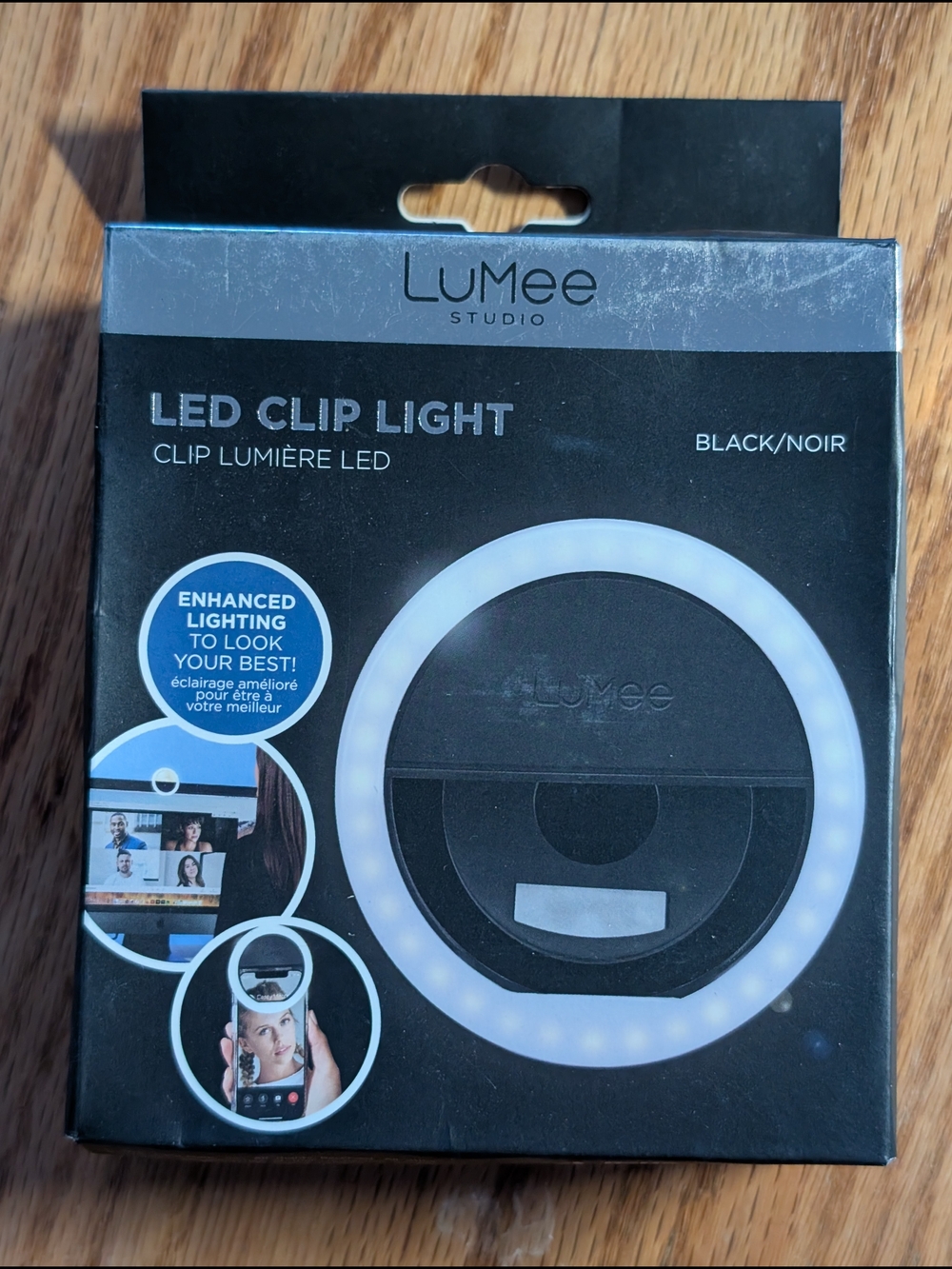 LuMee LED Clip Light Ring in Black